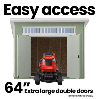 Do-It Yourself Olympia 10 Ft. X 7.5 Ft. Modern Lean-To Multi-Purpose Outdoor Wood Shed with Transom Windows (75 Sq. Ft.)