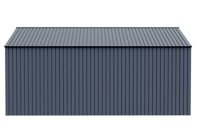 Arrow Shed Elite 14′ x 16′ Outdoor Lockable Gable Roof Steel Storage Shed Building, Anthracite