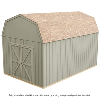 Handy Home Products Braymore 10×16 Do-It-Yourself Wooden Storage Shed with Floor