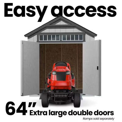 Majestic Do-It-Yourself 8 Ft. X 12 Ft. Outdoor Wood Storage Shed with Transom Windows and Wrap around Loft (96 Sq. Ft.)