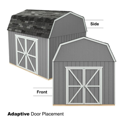 Handy Home Products Braymore 10×14 Do-It-Yourself Wooden Storage Shed with Floor