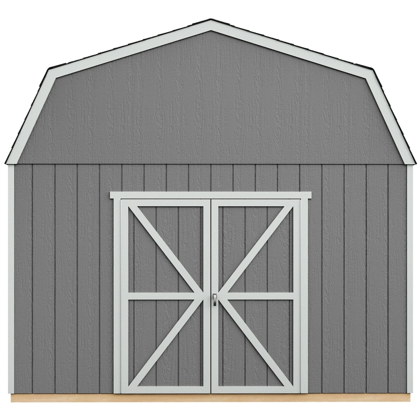 Handy Home Products Hudson 12×12 Do-it-Yourself Wooden Storage Shed with Floor Brown