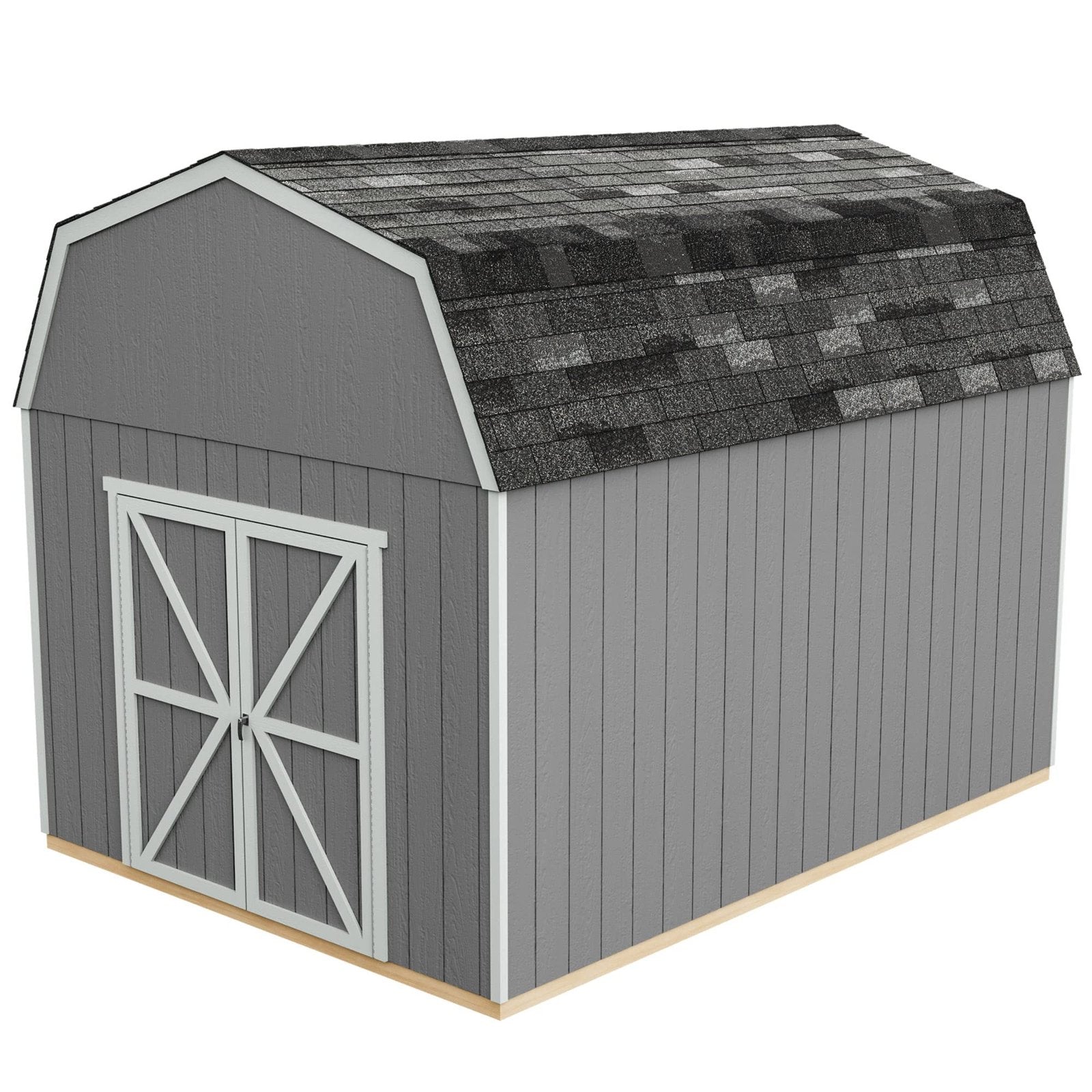 Handy Home Products Braymore 10×16 Do-It-Yourself Wooden Storage Shed with Floor