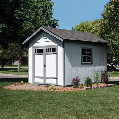 Handy Home Products Beachwood 8×12 Do-it-Yourself Wooden Storage Shed with Floor Tan