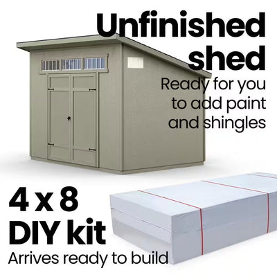 Do-It Yourself Olympia 10 Ft. X 7.5 Ft. Modern Lean-To Multi-Purpose Outdoor Wood Shed with Transom Windows (75 Sq. Ft.)